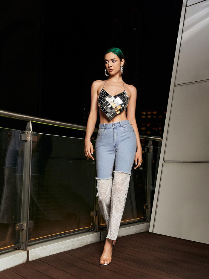 BLEND File Paça Detaylı Yüksek Bel Jean