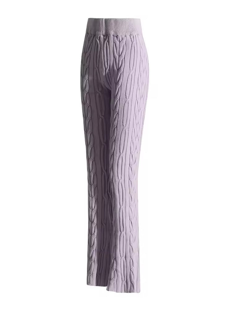 WEAVE Örgü Dokulu Triko Pantolon