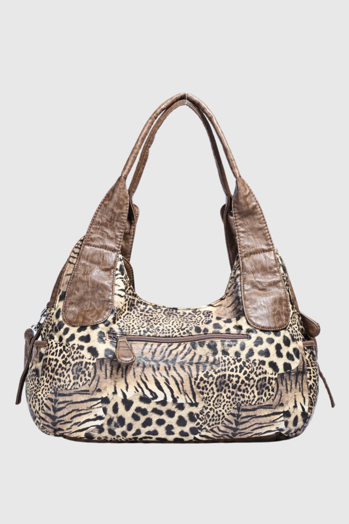 RIBELLE Leopar Desenli Tokalı Omuz Çantası