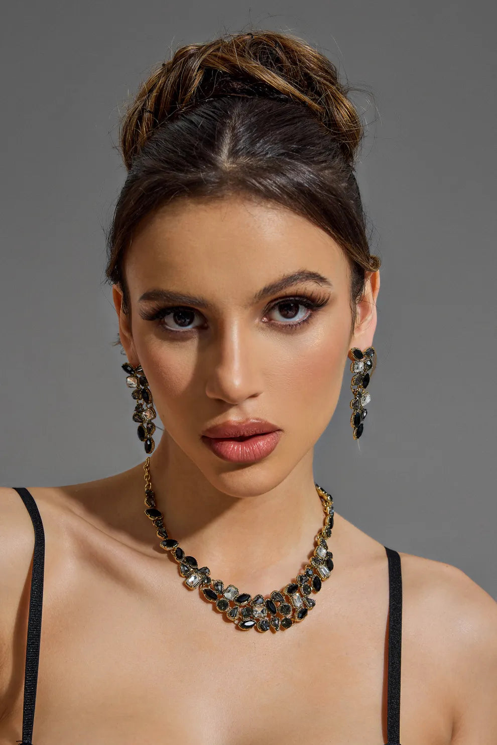NOX Kristal Taşlı Kolye&Küpe Seti