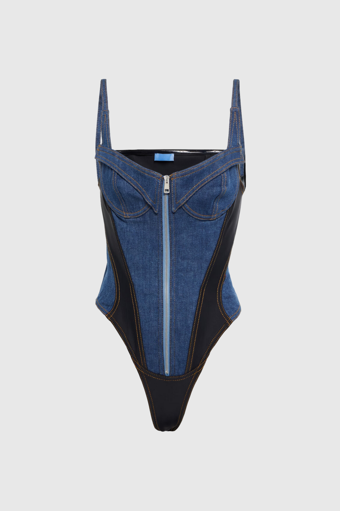 SCULPTOR Denim Detaylı Korse Body