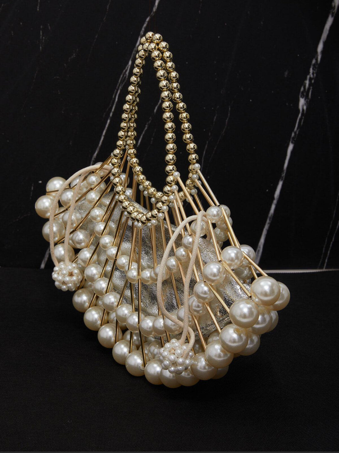 PEARLAURA İnci İşlemeli El Çantası