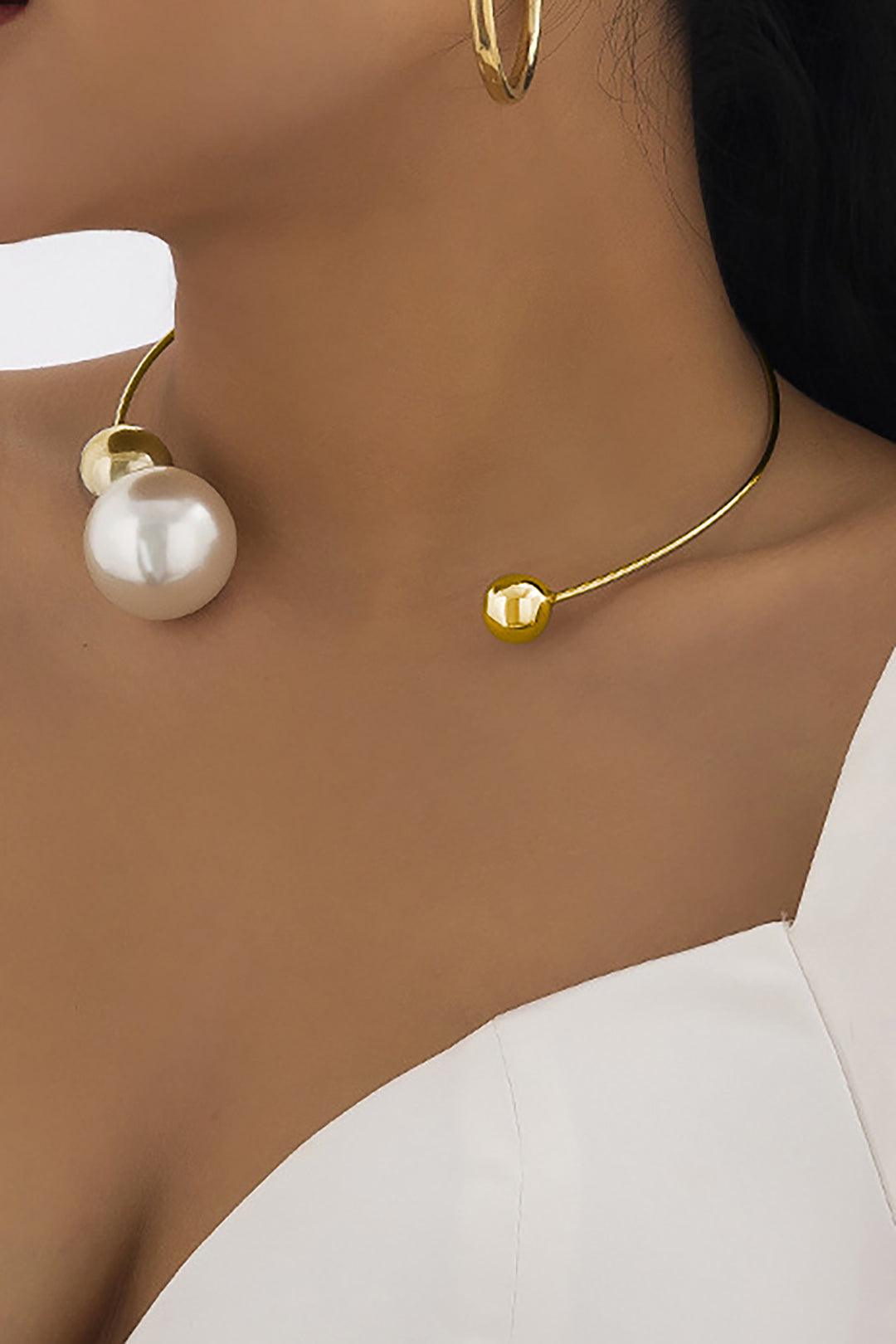 PEARL - Kolye Gümüş ve Altın