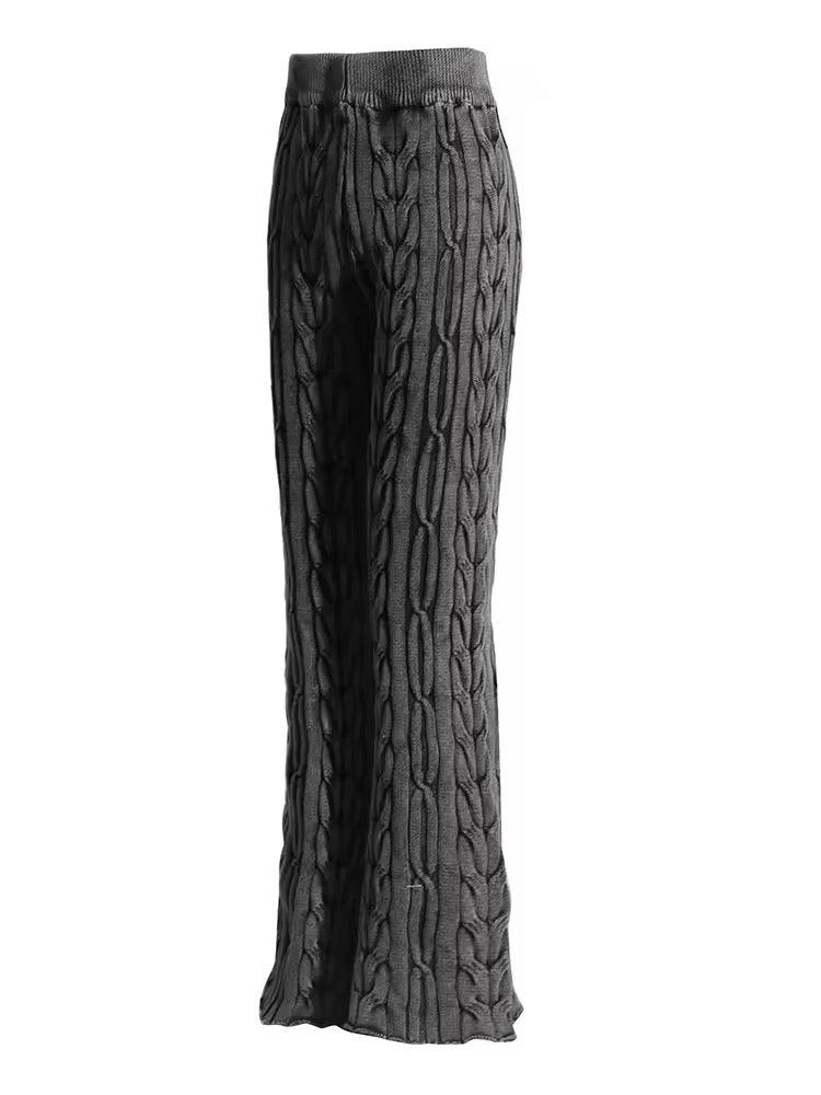 WEAVE Örgü Dokulu Triko Pantolon