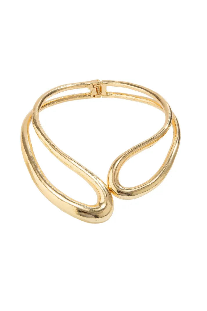 FLUENTA Gold Renk Metal Choker Kolye
