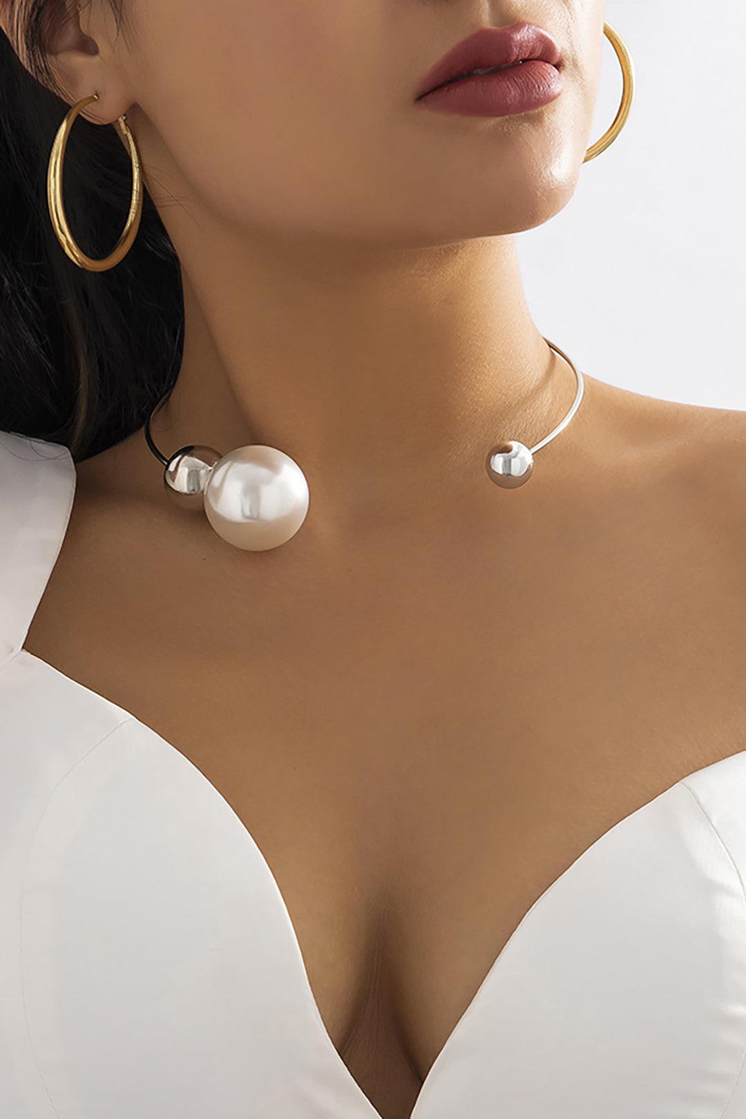 PEARL - Kolye Gümüş ve Altın
