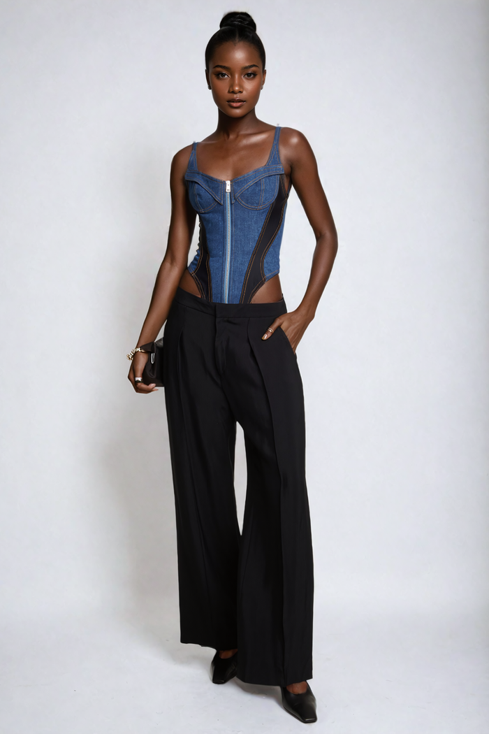 SCULPTOR Denim Detaylı Korse Body