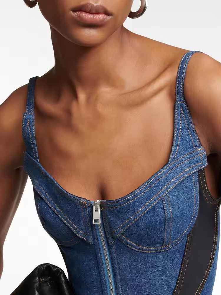 SCULPTOR Denim Detaylı Korse Body