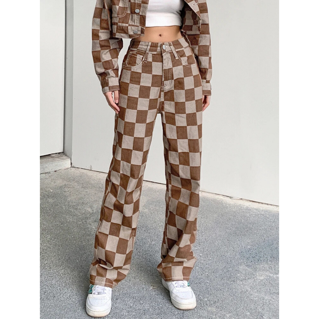 CHECKERBOARD CHIC Pantolon