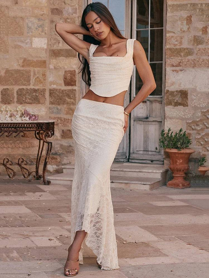SERAPHA Dantel Detaylı İkili Takım