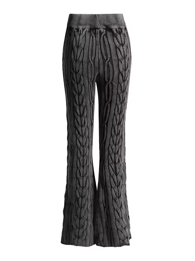 WEAVE Örgü Dokulu Triko Pantolon