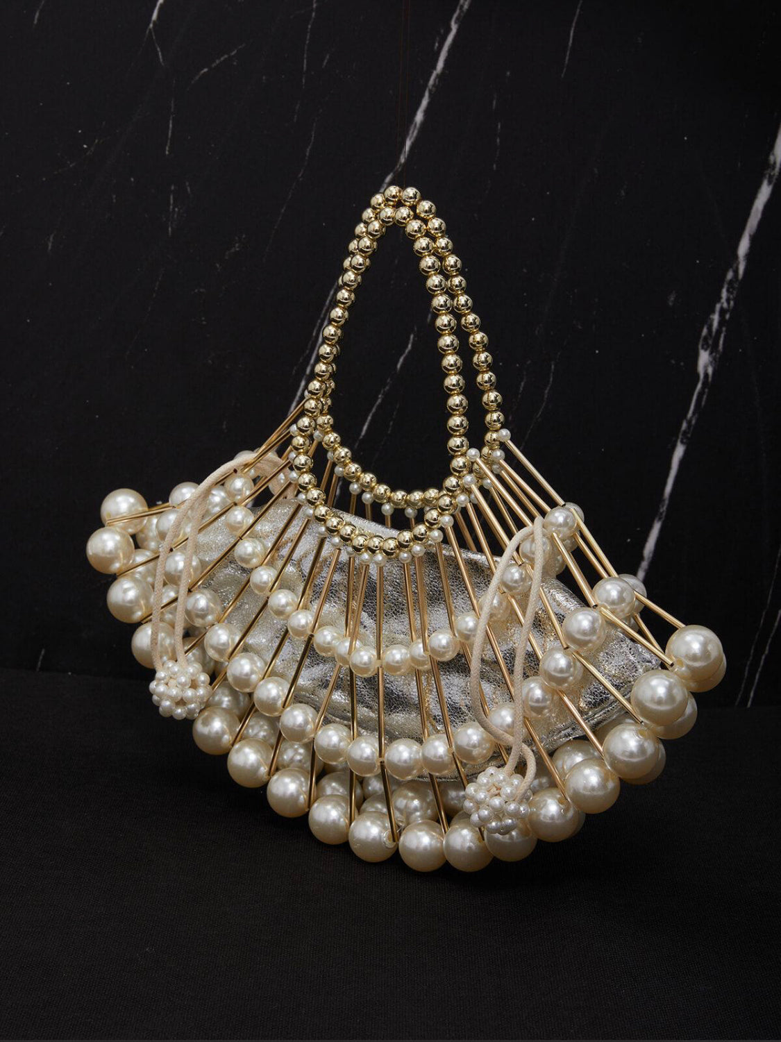 PEARLAURA İnci İşlemeli El Çantası