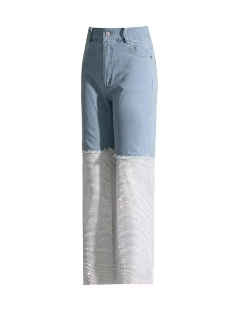 BLEND File Paça Detaylı Yüksek Bel Jean