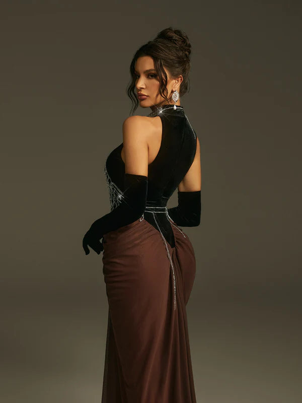 LUMIERE Kristal Taşlı Vücut Zinciri