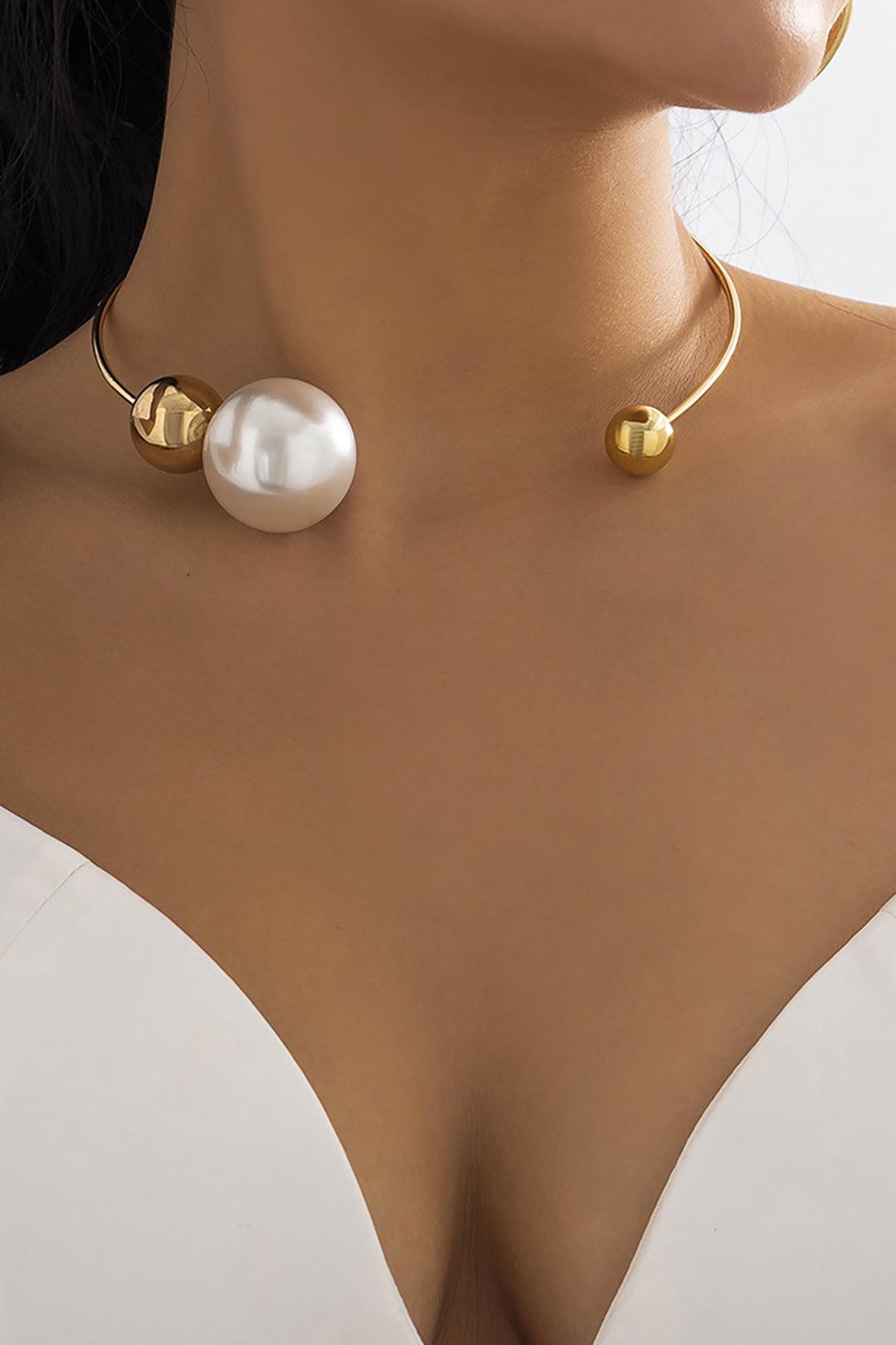 PEARL - Kolye Gümüş ve Altın
