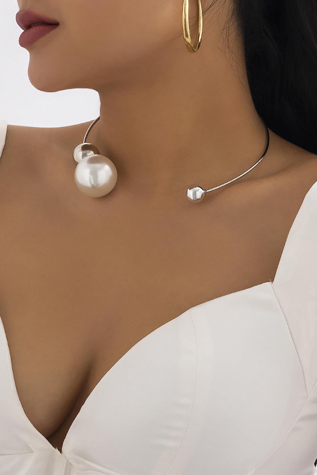 PEARL - Kolye Gümüş ve Altın