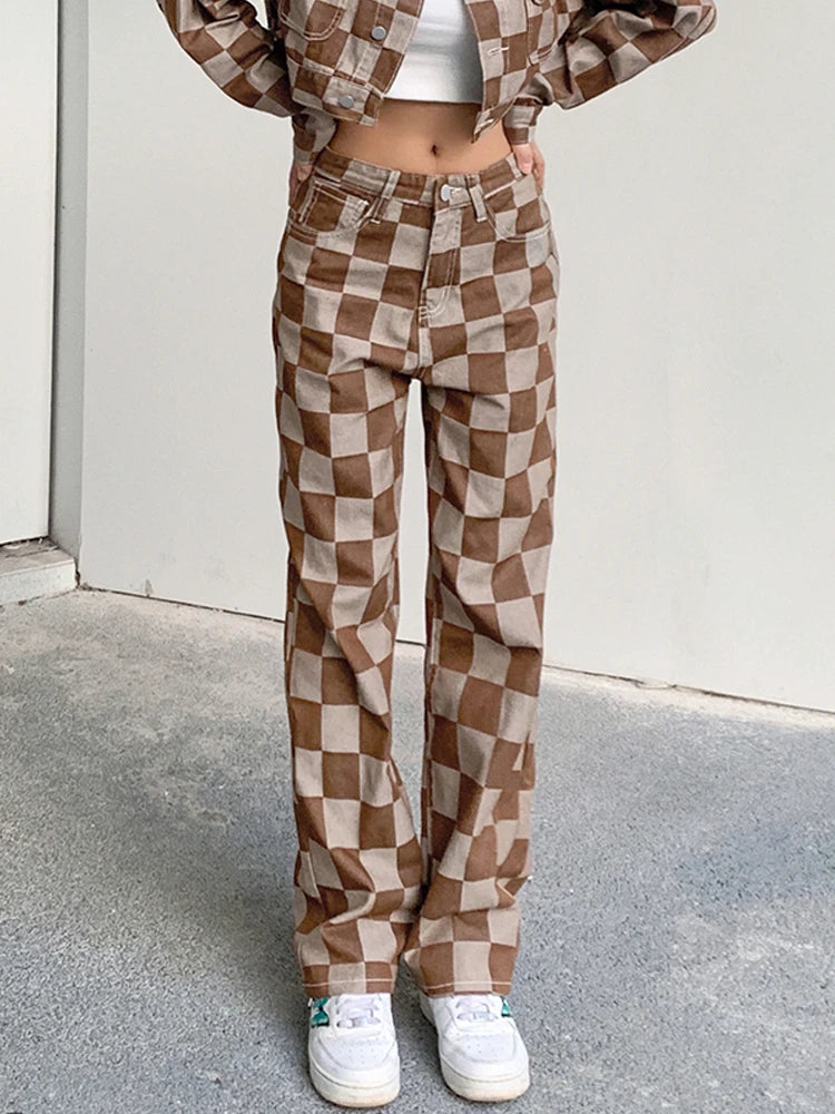 CHECKERBOARD CHIC Pantolon