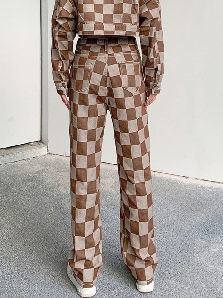 CHECKERBOARD CHIC Pantolon